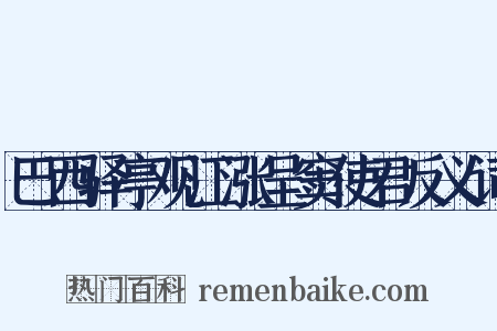 巴西驿亭观江涨呈窦使君反义词是什么意思的图片